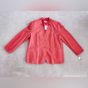 Talbots coral pink cotton jacket blazer